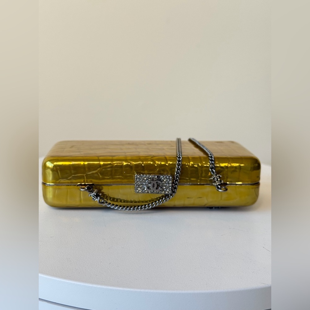 Chanel Minaudiere Gold Crystal Crocodile Clutch Bag - Picture 11 of 16